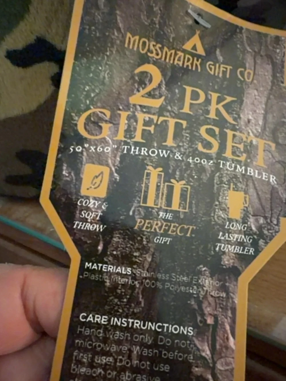 Mossmark Gift Co Camouflage Gift Set NWT